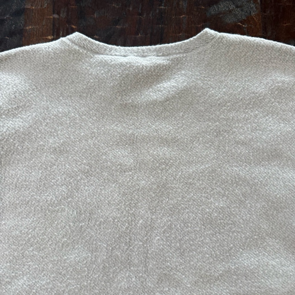 Zara Light Gray Long Sleeve Top with Ruffle Detail - Picture 8 of 12
